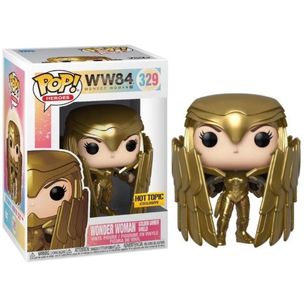 Funko Pop Wonder Woman WW84 - Wonder Woman Golden Armor Shield Hot