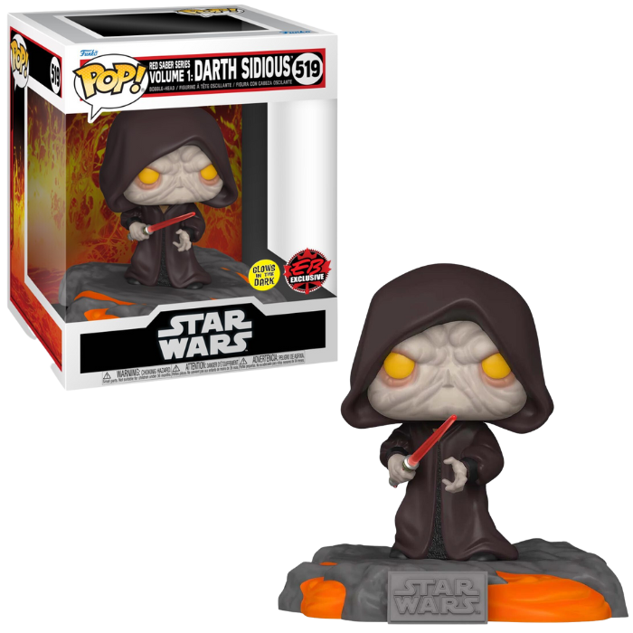 Funko Pop Star Wars - Red Saber Series Volume 1: Darth Sidious GITD EB Games EX