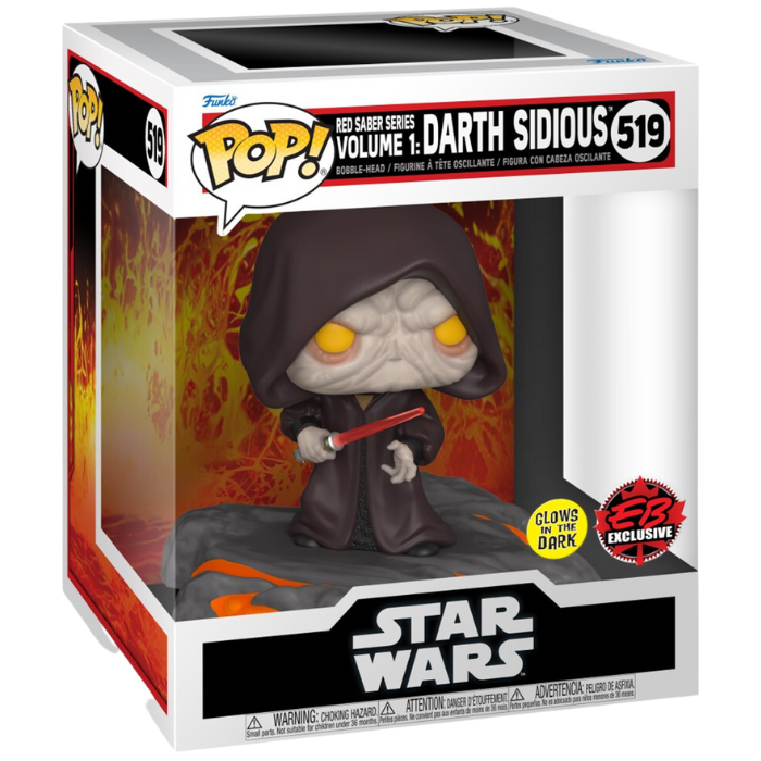 Funko Pop Star Wars - Red Saber Series Volume 1: Darth Sidious GITD EB Games EX