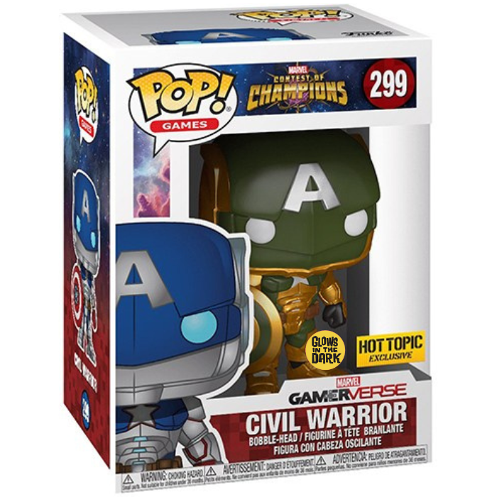 Funko Marvel Gamerverse: Contest Of Champions  - Civil Warrior GITD Hot Topic EX