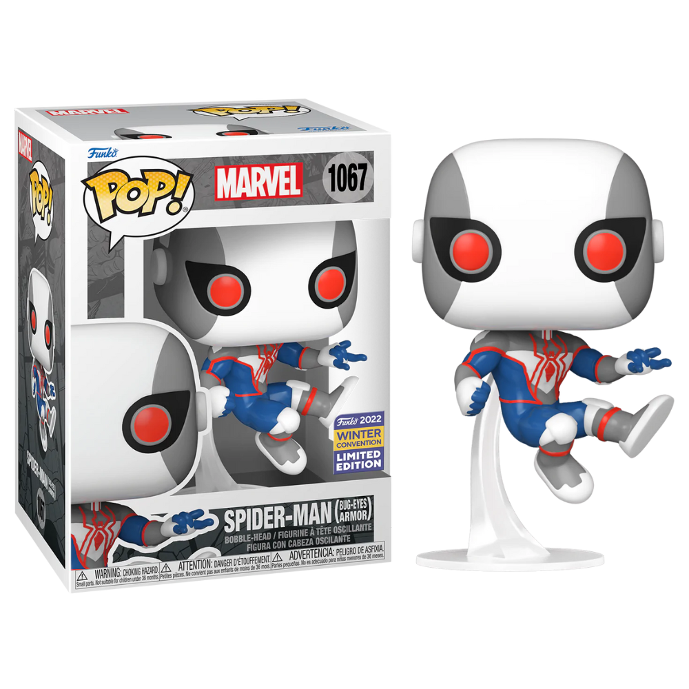 Funko Pop! + Protector: Marvel Spider-Man (Bug-Eyes Armor) (Winter