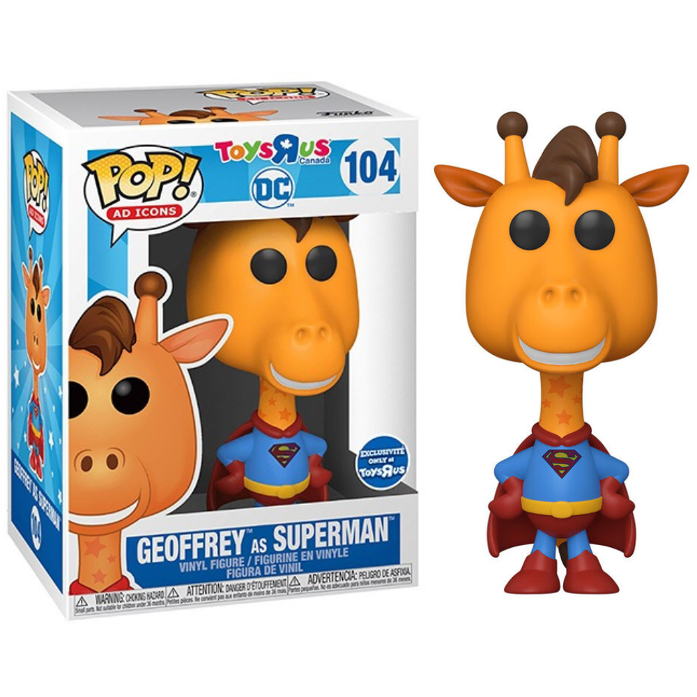 Funko Pop Ad Icons DC Comics - Geoffrey as Superman Toys R Us EX