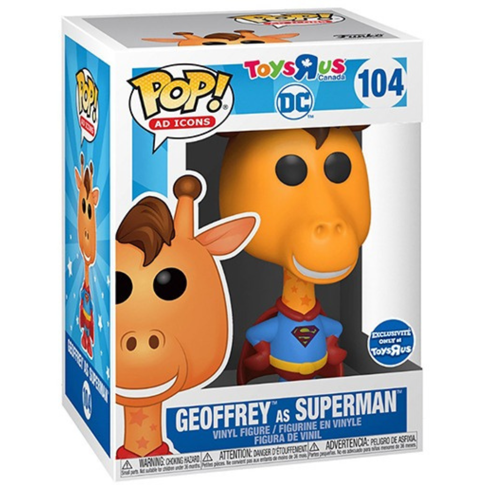 Funko Pop Ad Icons DC Comics - Geoffrey as Superman Toys R Us EX