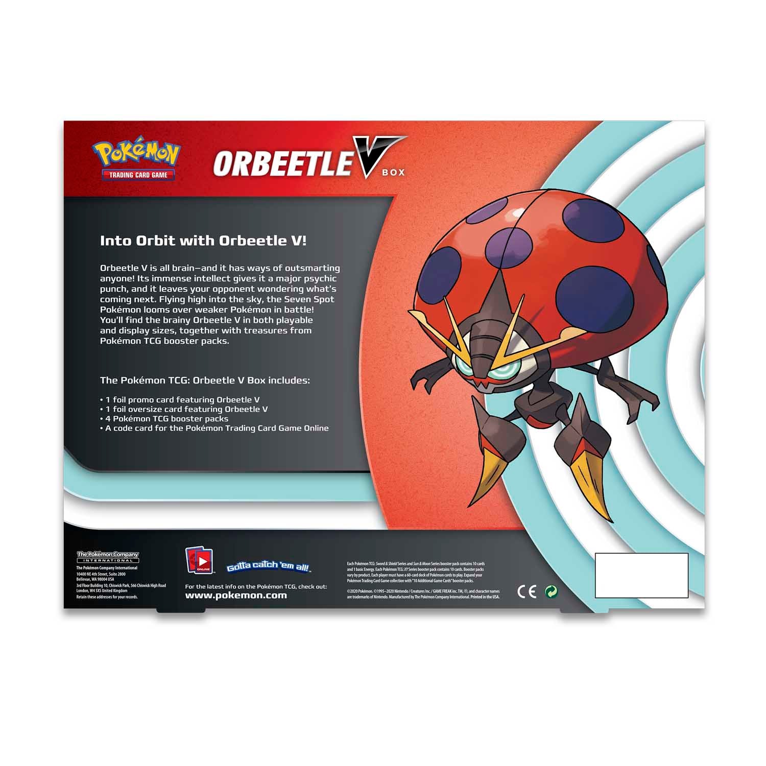 Pokemon TCG Orbeetle V Box