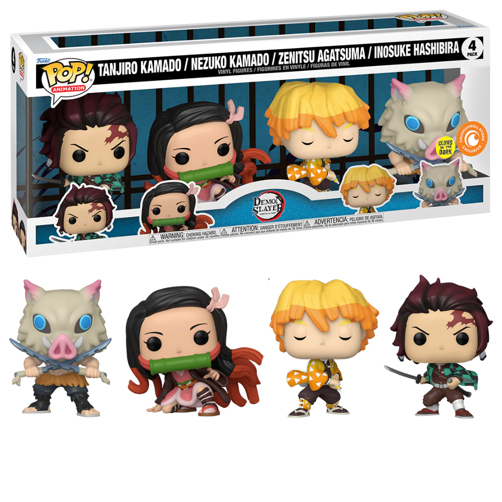 Funko Pop! Animation Demon Slayer GITD Crunchyroll Exclusive 4-Pack - US