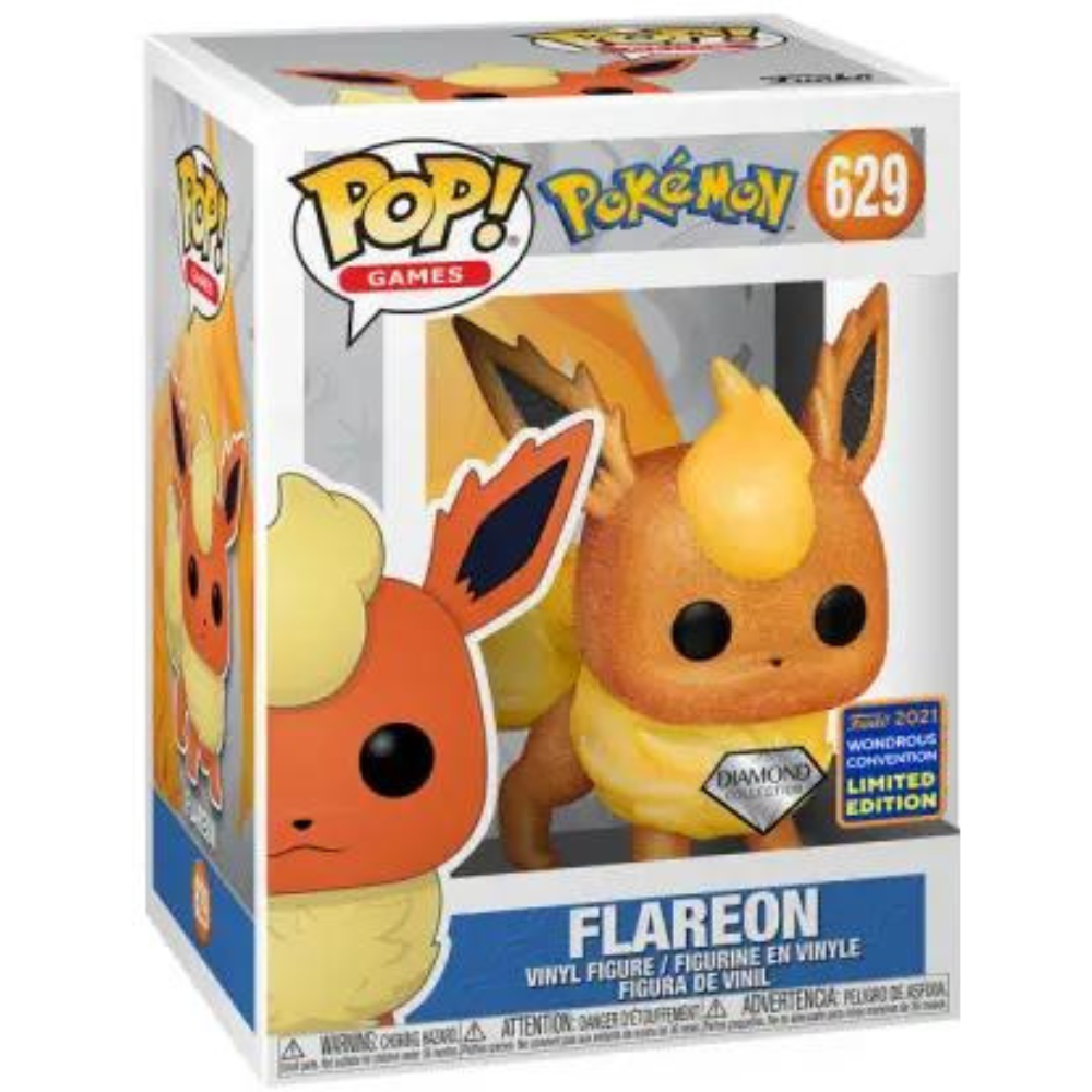 Funko Pop Pokemon - Flareon Diamond 2021 Wondrous Convention EX