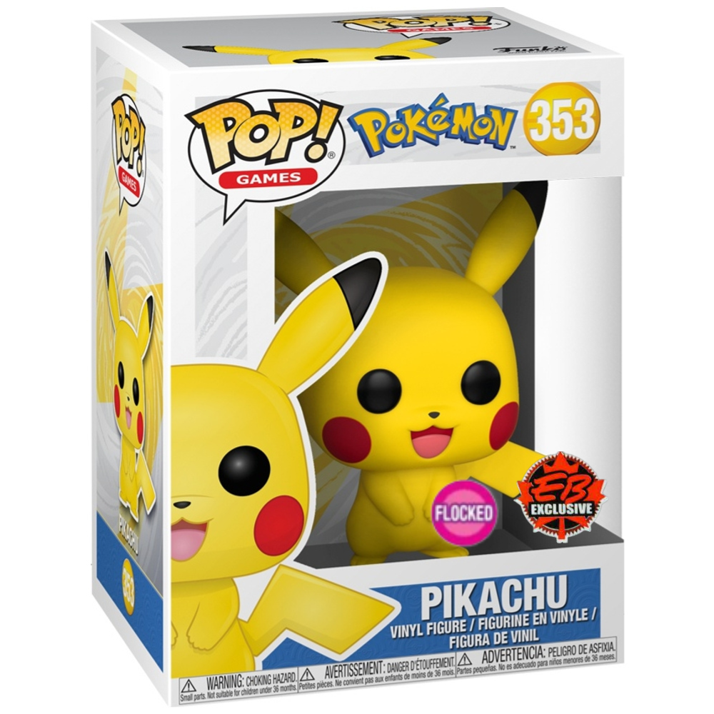 Funko Pop Pokemon - Pikachu Flocked EB Games EX