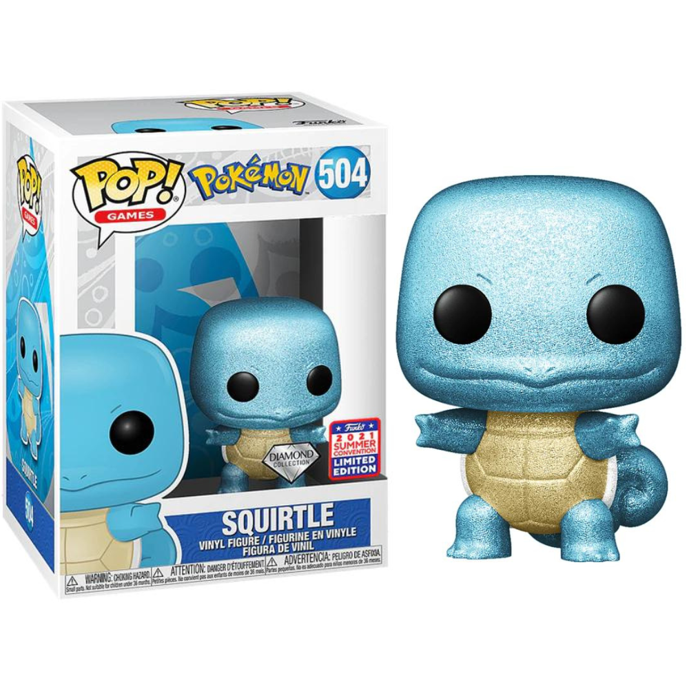 Funko Pop Pokemon - Squirtle Diamond 2021 Summer Convention EX