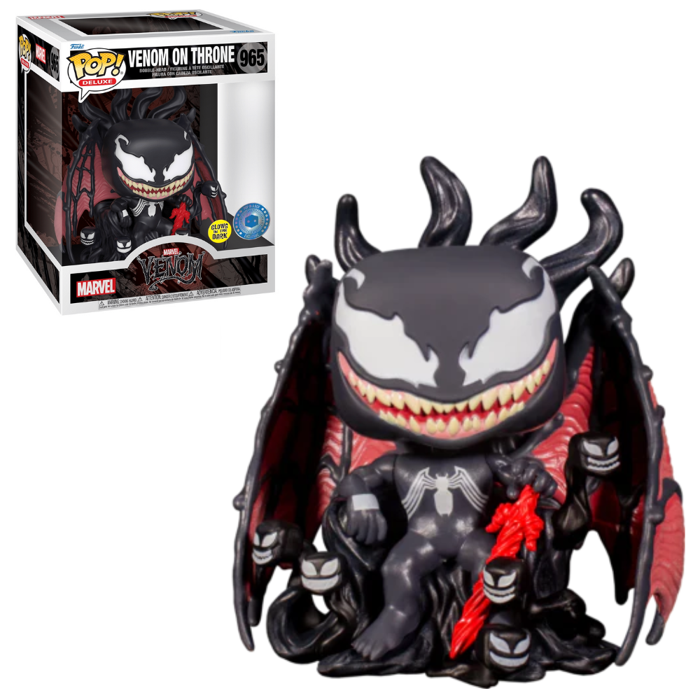 Funko Pop Marvel Venom - 5" Venom On Throne GITD PIAB EX